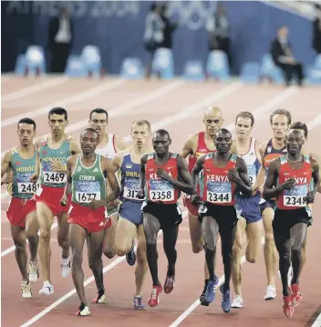  ?? Picture: PA/Phil Noble ?? COMPETITIO­N Michael East, ninth from left, competes in the men’s 1500m at the 2004 Olympic Games in Athens, Greece