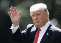  ?? PICTURE: AP ?? US President Donald Trump waves as he walks from the Oval Office of the White House.