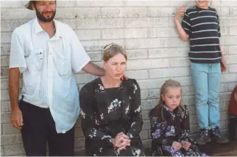  ??  ?? Miriam Toews in costume as the character Esther during the filming of Silent Light, directed by Carlos Reygadas (left) and set in a Mennonite settlement in Chihuahua, Mexico, July 2006