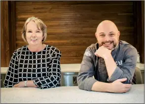  ?? (Arkansas Democrat-Gazette/Cary Jenkins) ?? Karen Yezzi, vice president of the board of directors of Youth Home, and Shane Henderson, executive chef at Ben E. Keith Foods Mid-South, plan a culinary-centered event, “An Eggs-Quisite Evening,” the nonprofit’s first fundraiser in two years.