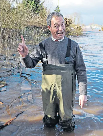  ??  ?? Keen fisherman Nigel Farage pointed out the idiocy of EU fisheries law, which limits anglers but lets trawlers get away with murder