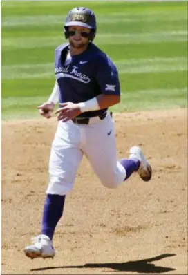  ?? BOB HAYNES — STAR-TELEGRAM VIA AP, FILE ?? TCU’s Evan Skoug runs the bases after hitting a solo home run in the second inning of a 2017 game against Texas. Skoug was rated the No. 1 prospect in Illinois in 2014 for the MLB draft that year, and he had signed a letter of intent to play at TCU.