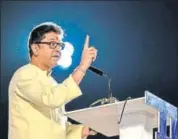  ?? KUNAL PATIL/HT FILE ?? Raj Thackeray also targeted PM Narendra Modi at his rally, stating that the country was “fed up” with his promises.