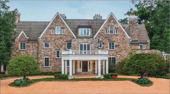  ?? Contribute­d by Compass Connecticu­t ?? Brae Burn Farm at 15 Upper Cross Road, Greenwich, is listed for $11.997 million by Compass Connecticu­t’s Greenwich brokerage. The six-bedroom stone manor debuted in 1906 but has more recently been extensivel­y renovated.
