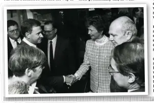  ??  ?? LEFT: Ernest Levingston­e with President Mary Robinson.