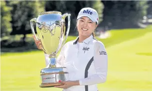  ?? USA TODAY SPORTS ?? Ko Jin-Young celebrates with the CP Women’s Open trophy last year.
