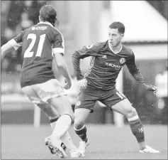  ?? — Reuters photo ?? File photo of Chelsea’s Eden Hazard controllin­g the ball during a Premier League match.