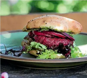  ?? NICOLA GALLOWAY ?? These double beetroot burgers feature twice the beet hit.