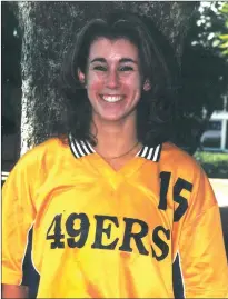  ?? Courtesy photo ?? Angela Vannucci was a volleyball standout at Yuba College.