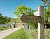  ??  ?? The walk takes in part of the Pennine Way and passes Great Close Scar, with its pale limestone ridge.