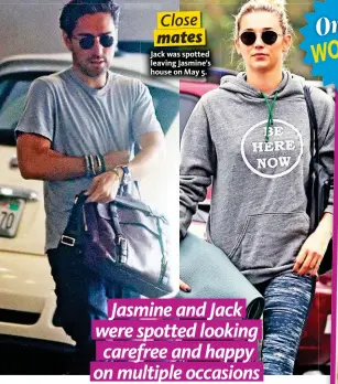  ??  ?? Close mates Jack was spotted leaving Jasmine’s house on May 5.