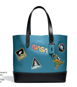  ??  ?? From far left: women’s runway collection; Stuart Vevers; men’s Gotham Tote with space motif