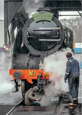  ??  ?? Maunsell S15 4-6-0 No. 825 under the coaling plant at Grosmont shed, being prepared for its day's work on the North Yorkshire Moors Railway. CHARLOTTE GRAHAM