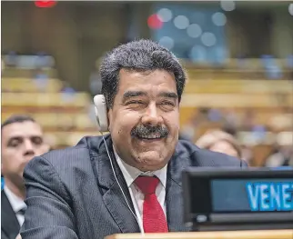  ?? CIA PAK / EFE ?? ONU. El presidente venezolano, Nicolás Maduro, participó ayer en la Asamblea General de las Naciones Unidas.