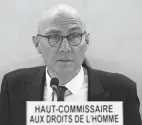  ?? SALVATORE DI NOLFI/KEYSTONE VIA AP ?? The new U.N. High Commission­er for Human Rights Volker Türk covered an array of issues in his Tuesday address.