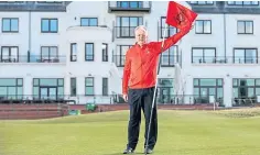  ??  ?? Rod on the 18th green at Carnoustie Links.