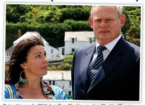  ??  ?? Primetime role: With her Doc Martin co-star Martin Clunes