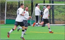  ?? ?? Alex Carson celebrates his goal.