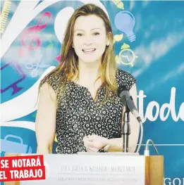  ??  ?? SE NOTARÁEL TRABAJOLa titular de Educación, Julia Keleher, dijo sentirse sumamente satisfecha con los cambios que se verán hoy en las escuelas.