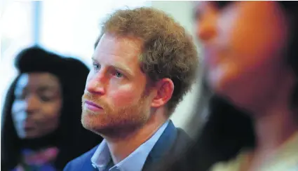  ?? AP Photo ?? Prince Harry is campaignin­g with Prince William and his wife to end stigma around mental health through their Heads Together initiative.