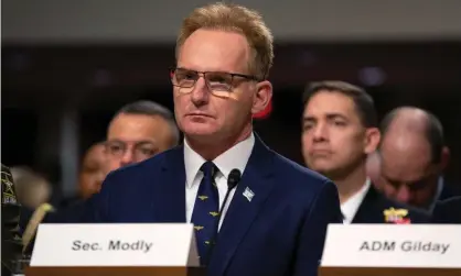  ??  ?? Thomas Modly on Capitol Hill in Washington DC, on 3 December 2019. Photograph: Rex/Shuttersto­ck