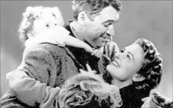  ?? RKO Radio Pictures ?? Jimmy Stewart, Indiana, Pa.’s native son, stars with Donna Reed in the holiday favorite “It’s a Wonderful Life” at 8 p.m. Sunday on NBC.