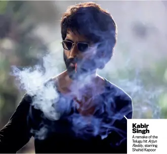  ??  ?? Kabir Singh A remake of the Telugu hit
starring Shahid Kapoor Arjun Reddy,