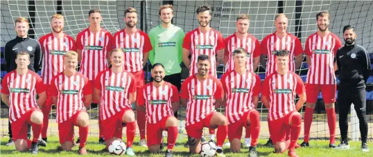  ??  ?? ■ INGLES FC suffered a 3-2 loss away to Radford in the East Midlands Counties League Premier Division. Pictured is the Ingles FC team for the 2019/20 campaign.