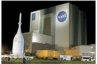  ?? AP file photo ?? The Orion spacecraft sits at Cape Canaveral, Fla., in November 2014. Orion completed its successful test flight the next month. The White House displayed the crew capsule from the flight at a Monday event celebratin­g products made in the U.S.