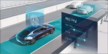  ??  ?? Hyundai Motor Group’s latest self-driving technology – called Smart Cruise Control-Machine Learning – works by gathering driving data via a front camera and radar sensors, so the machine learning algorithm can study driving patterns, preference­s and habits.