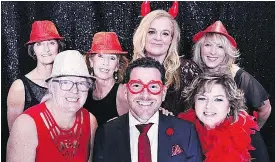  ??  ?? Pictured at the Splash of Red bash held in support of Boys &amp; Girls Clubs of Calgary are committee members, top, from left, Elaine Frame, Ruth Beddoe, Sara Shaak, Karen Allbright, and bottom, from left, Barb Shaunessy, Jeff Dyer, and Holly Goulard. Missing from the photo is Murlyne Fong.