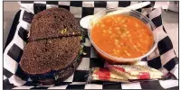  ?? Democrat-Gazette file photo ?? Jimmy Weisman’s award-winning Garden of Eatin’ sandwich (with barley vegetable soup) at Jimmy’s Serious Sandwiches on Little Rock’s West Markham Street could soon be available at the Central Arkansas Library System’s Cox Creative Center if a pending...