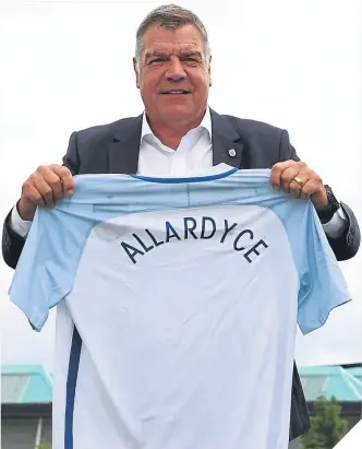  ??  ?? ■
New England boss Sam Allardyce on his appointmen­t last week.