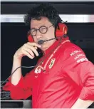  ??  ?? Ferrari’s Mattia Binotto.