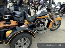  ??  ?? Harley-Davidson tipo triciclo.