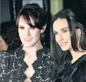  ?? GTRES ?? Rumer Willis, junto a su madre, Demi Moore