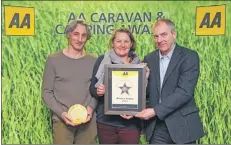  ??  ?? Glamping Site of the Year Award winners Andrew and Pippa Downing of Runach Arainn.