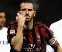  ?? Marco Bertorello - 6.jan.18/AFP ?? O zagueiro Leonardo Bonucci foi contratado pelo Milan, vindo da Juventus, por R$ 163,7 milhões