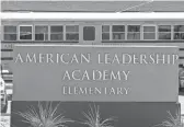  ?? MARK HENLE/THE REPUBLIC ?? American Leadership Academy Elementary in Queen Creek.