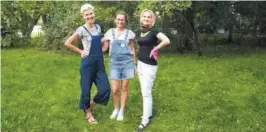  ??  ?? Agnieszka Kuczma, Marta Dąbrowska, Agnieszka Nowak – pomysłodaw­czynie ogrodu Modraszka
