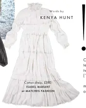  ??  ?? Cotton dress, £380,
ISABEL MARANT at MATCHES FASHION