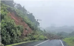  ??  ?? Photo taken by Noleen Hazelman just after the landslide in Savusavu on January 2, 2019.