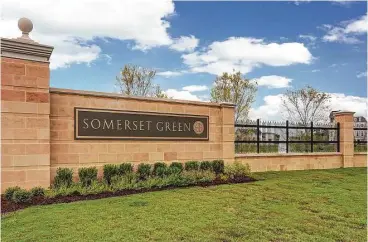  ??  ?? Starting at 2,200 square feet, the new two-story homes at Somerset Green feature open-concept floor plans with kitchens, living and dining on the first floor.