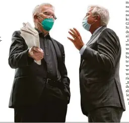 ?? Foto: Marijan Murat/dpa ?? Sind sich einig, wie sie gemeinsam regieren wollen: Winfried Kretschman­n (Grüne) und Thomas Strobl (CDU).