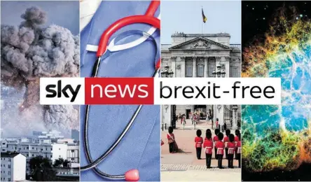  ?? BILD: SN/SKY NEWS BREXIT-FREE ?? Es muss nicht immer Brexit sein: Sky News bietet seit dem Vorjahr Alternativ­en an.