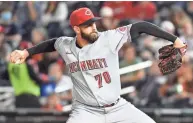  ?? USA TODAY SPORTS ?? Reds pitcher Tejay Antone was injured on his first day back from the 10-day IL.