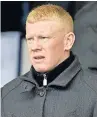  ??  ?? INTERESTED Gary Holt was at Rugby Park for Dons game