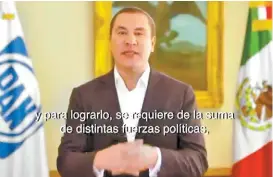  ?? ESPECIAL ?? El ex gobernador de Puebla difundió un mensaje en redes sociales.