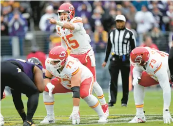  ?? NICK WASS/AP ?? Chiefs quarterbac­k Patrick Mahomes has won his first two road playoff games this season en route to another Super Bowl appearance, his fourth.