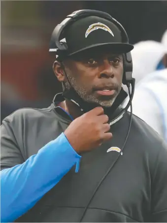  ?? PETER JONE
LEIT/ THE ASSOCIATED PRESS ?? The Chargers have fired coach Anthony Lynn, who had a winning record over four seasons with L.A.